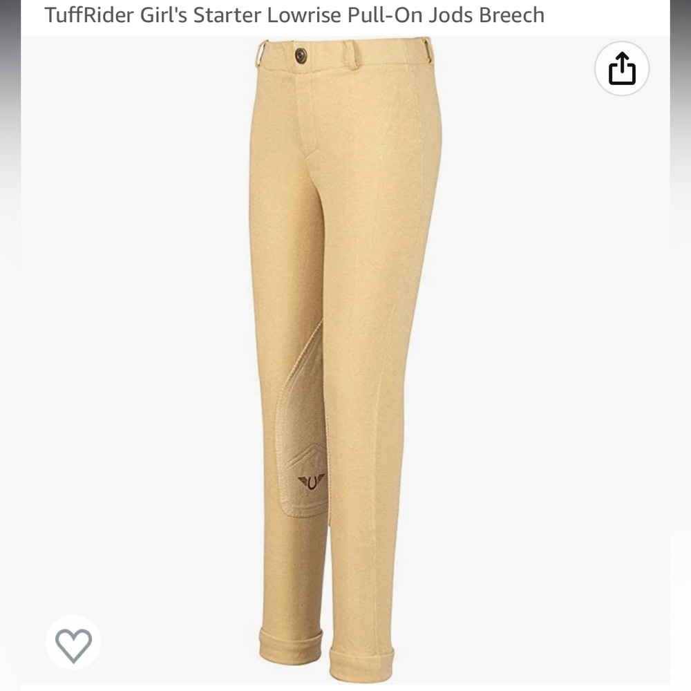 TuffRider Girl's Starter Lowrise Pull-On Jods Breech riding